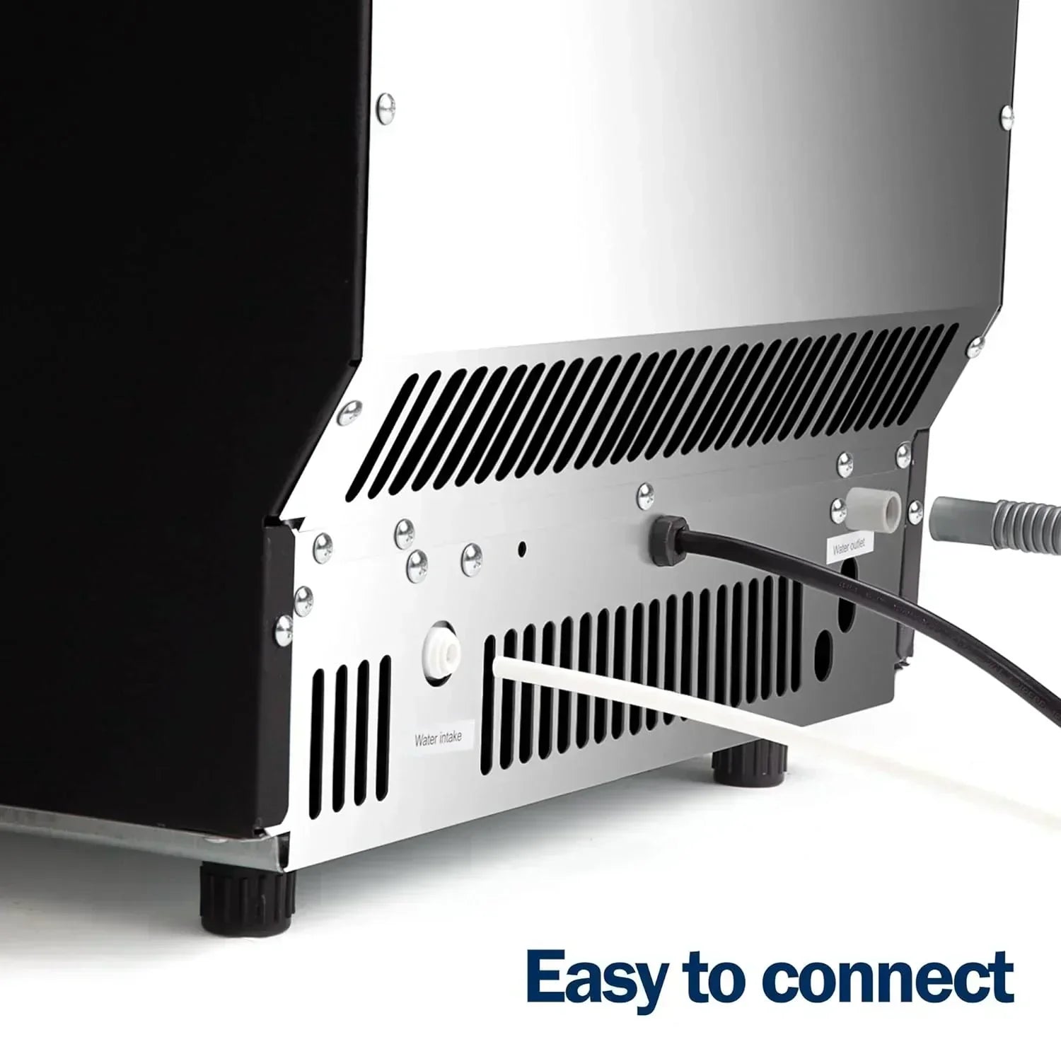 EUHOMY Commercial Ice Maker Machine 100lbs/24H Stainless Steel Under Counter ice Machine wourant
