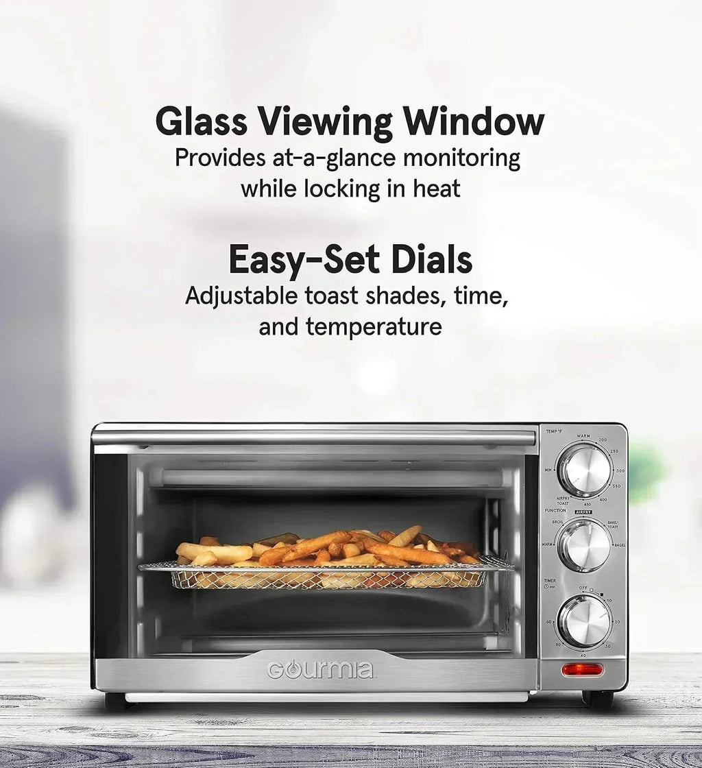 Gourmia Oven Air Fryer Combo with 17 Cooking Presets 24L Capacity Convection Rack wourant