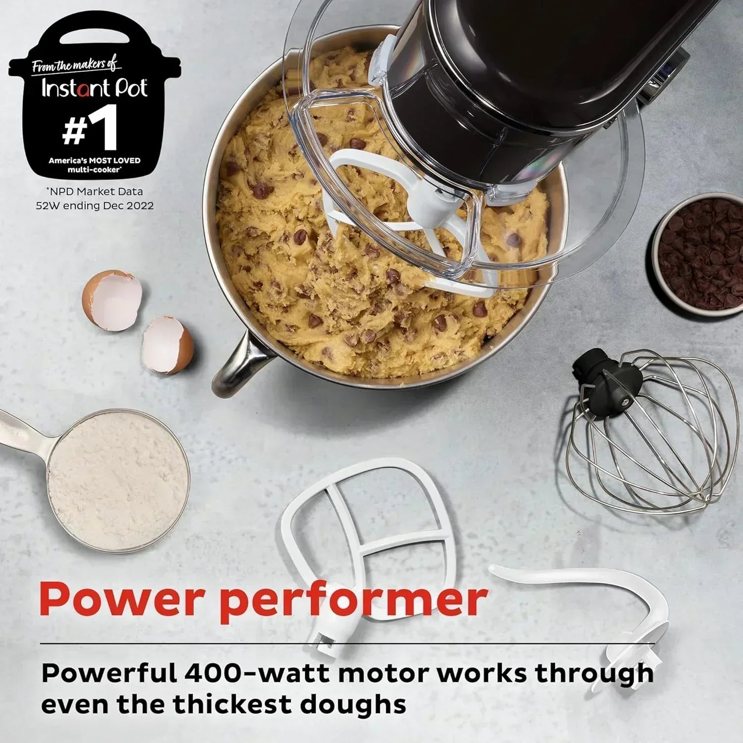 Instant Pot 6-Speed 6.3-Qt Stand Mixer with Stainless Steel Bowl wourant