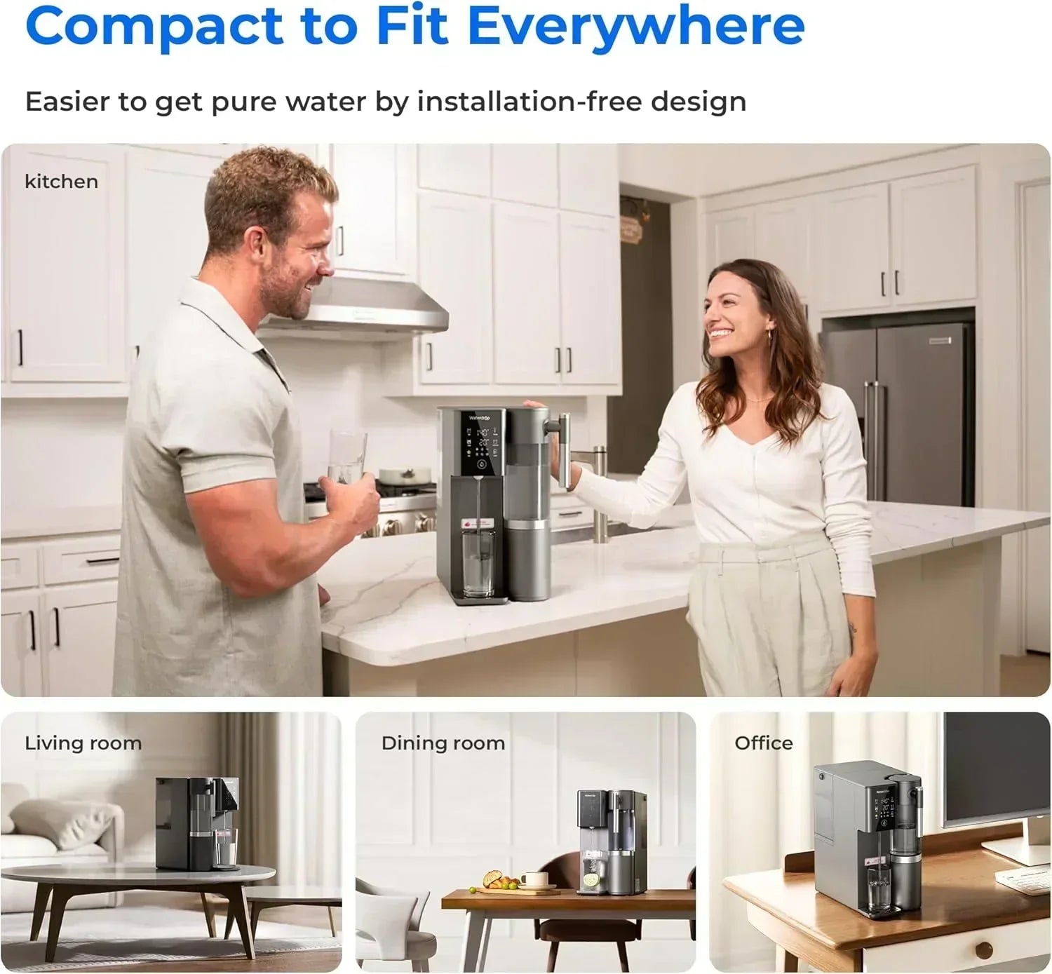 Waterdrop WD-A2 Countertop Reverse Osmosis System 3:1 Purified Water to Drain Ratio wourant