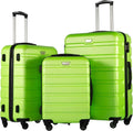 Coolife Luggage 3 Piece Set Suitcase Spinner Hardshell Lightweight TSA Lock wourant