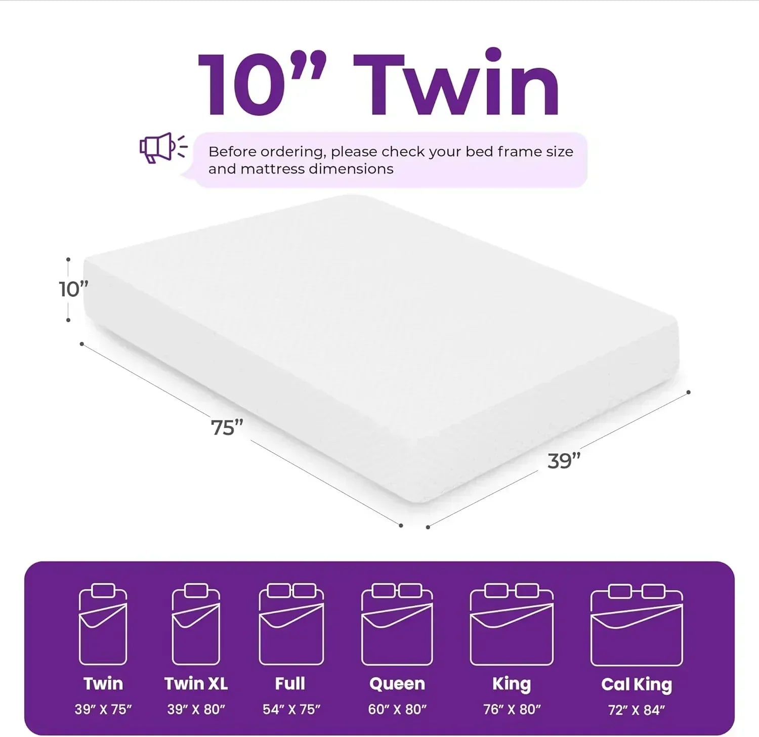 GAESTE 8-inch Fully Cooling Gel Memory Foam Mattress Mattress-in-a-Box wourant