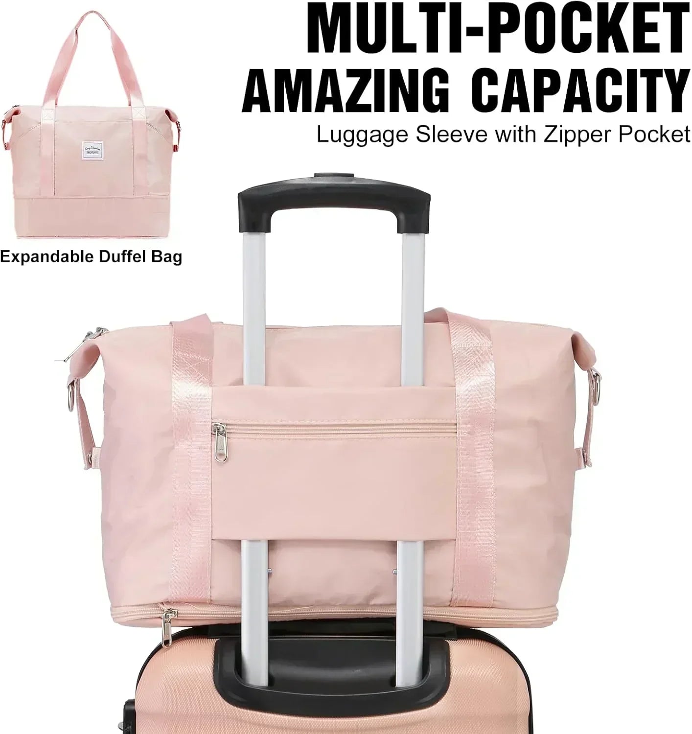 LONG VACATION 6 Piece Luggage Set Carry on Suitcase with ABS+PC hardshell Spinner Wheels wourant