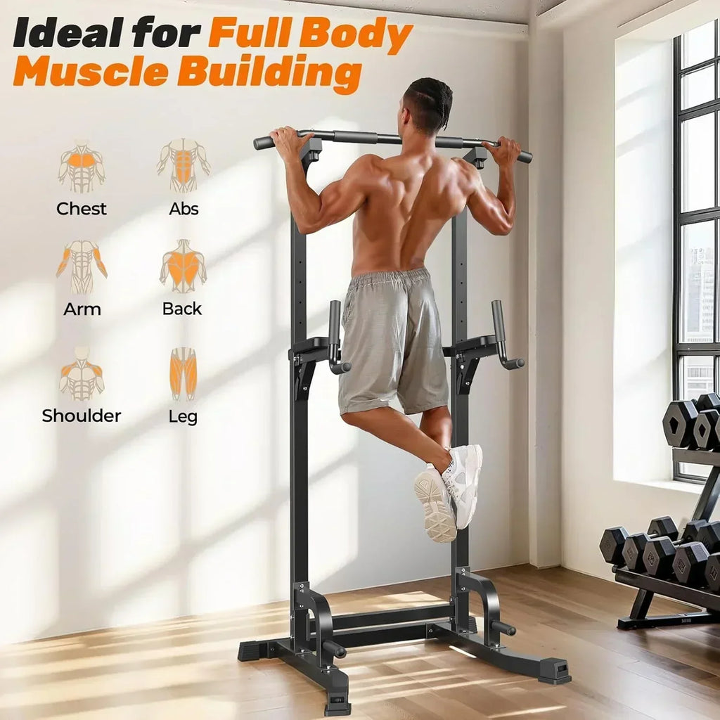 Sportsroyals Power Tower Pull Up Bar Station 450 lbs stable suspended immersion tilt station wourant