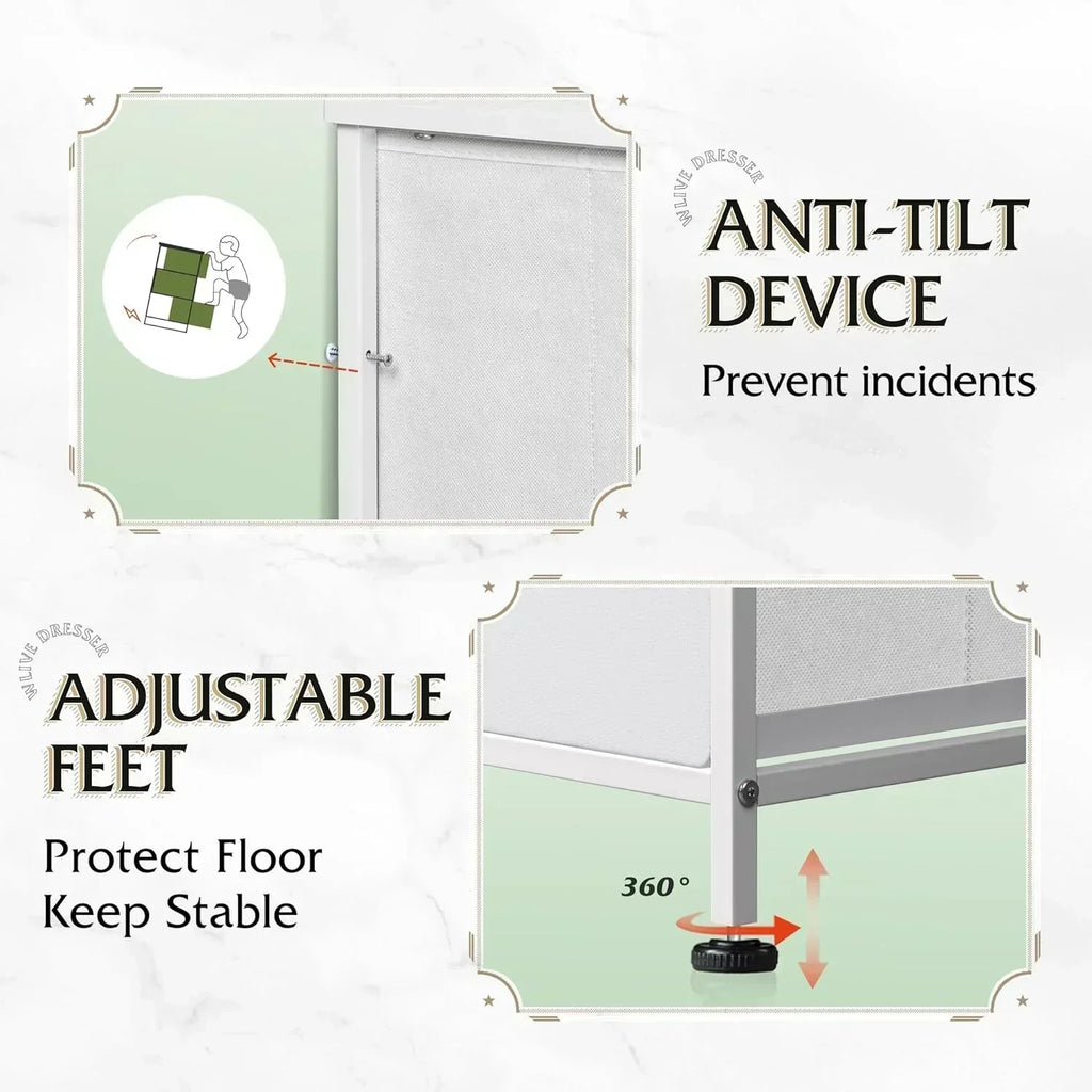 Storage Organizer Unit 11 Fabric Bins Storage Drawers Organizer Steel Frame Tall Storage Tower wourant