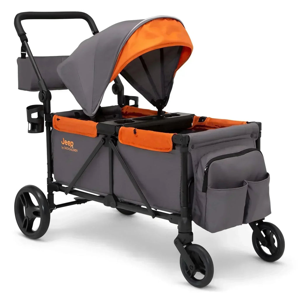 Jeep Sport All-Terrain Stroller Wagon by Delta Children Includes Canopy Parent Organizer wourant