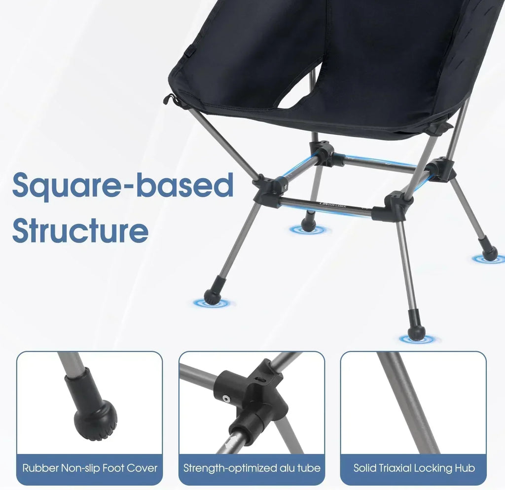 Portable Camping Chair Plus Folding Chair for Backpacking and Hiking wourant