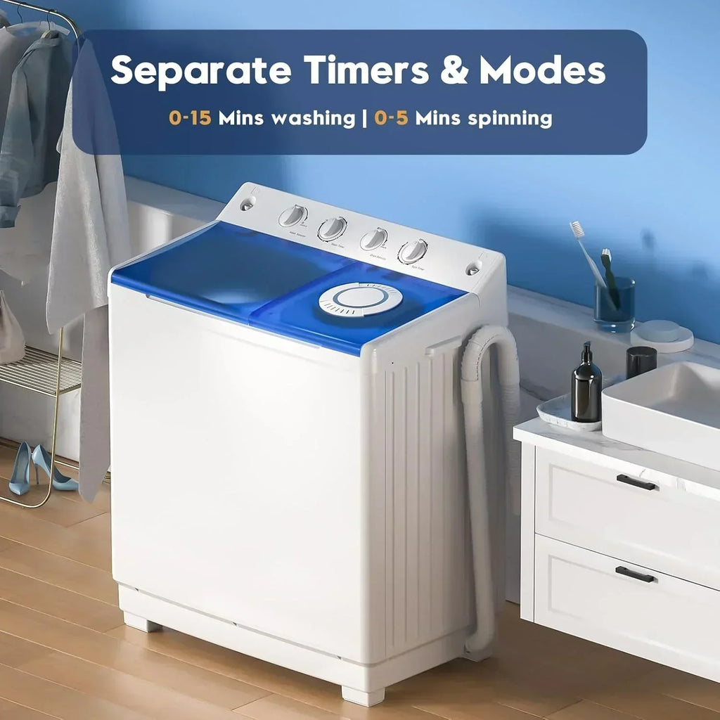 Auertech Portable Washing Machine 28lb Twin Tub Washing Machine Compact Washing Machine wourant