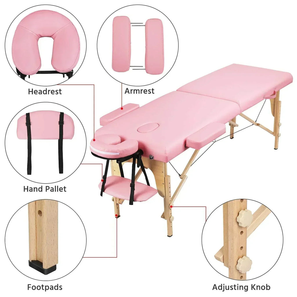 Yaheetech Massage Table Portable Lash Beds Spa Bed Massage Couch Foldable Spa Tables wourant