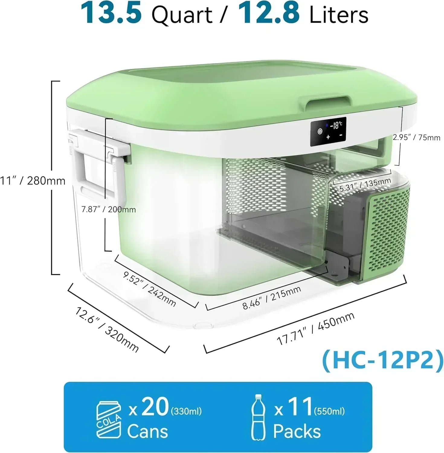 Car Fridge Portable 12 Volt Refrigerator 23 Quart (22 Liter) Freezer Compressor Cooler 12V/24V wourant