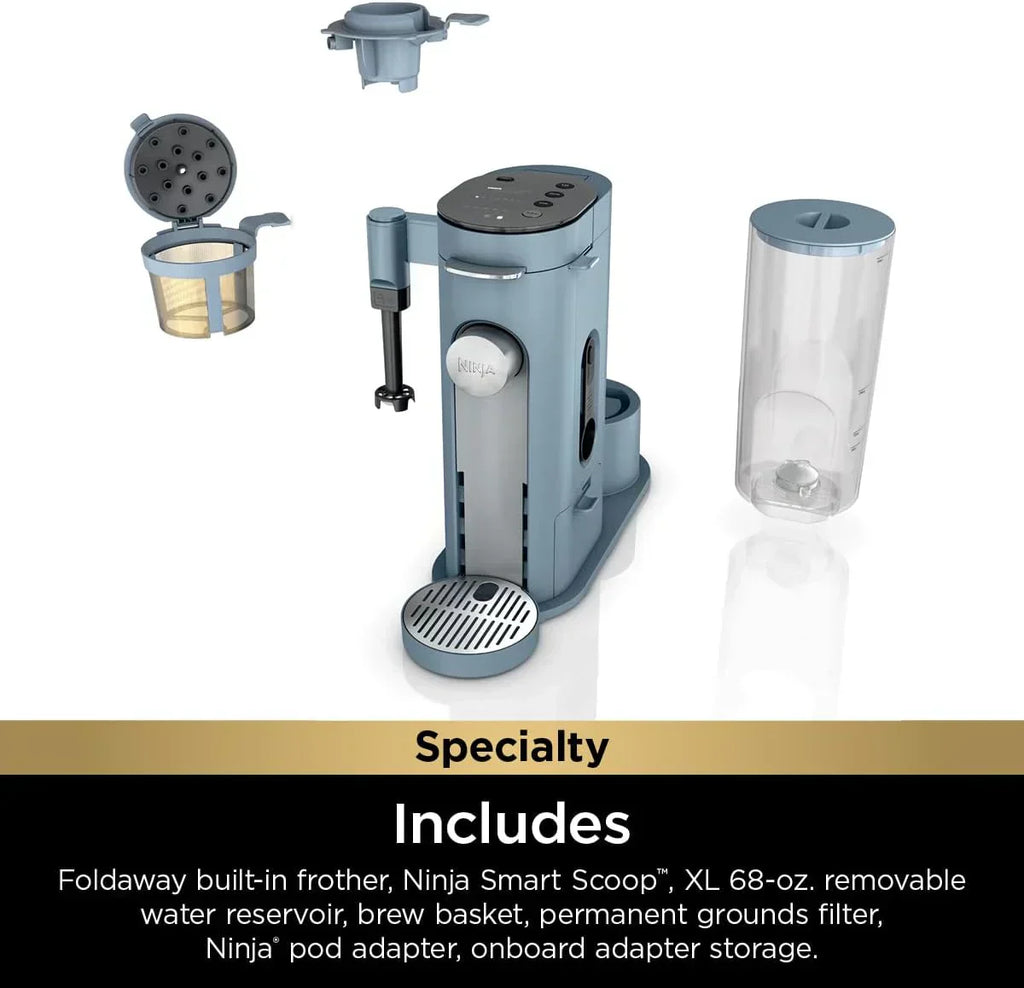 Ninja Pods Grounds Single-Serve Coffee Maker K-Cup Pod Compatible Brews Grounds Compact Design wourant