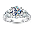 Moissanite Engagement Rings for Women 3 ct (4 ctw) D Color VVS1 Lab Created Diamond 18K White wourant