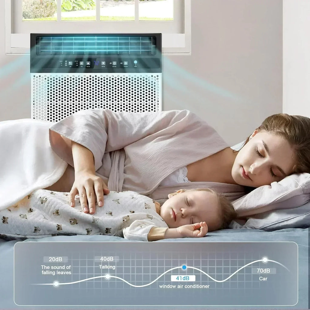 Antarctic Star 12,000 BTU U-Shaped Window Air Conditioner Unit Cools up to 550 Sq.Ft. with 6 Modes wourant