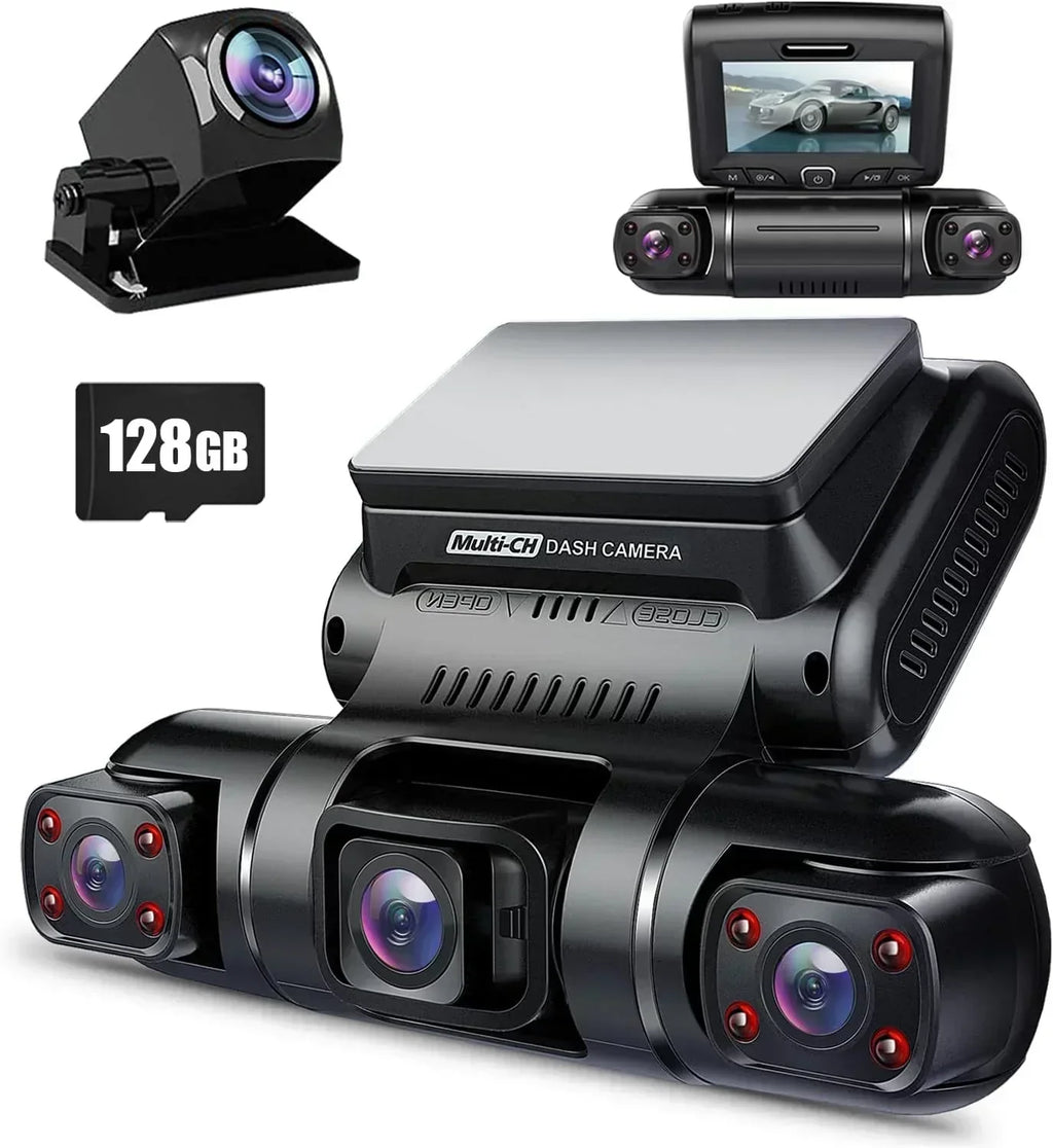 PRUVEEO 360-degree view car dash cam built-in GPS WiFi recording parking mode monitor wourant