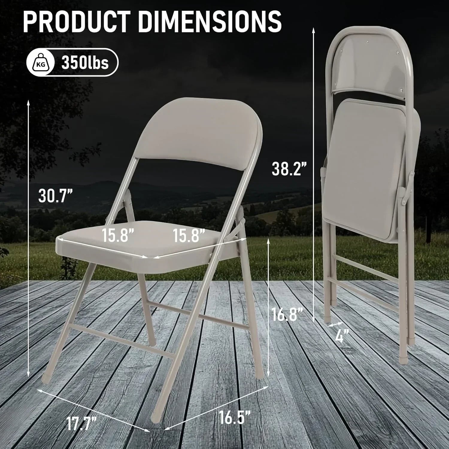 6 Pack Black Folding Chairs with Leather Chairs Events Office Wedding Party Upholstered Chairs wourant
