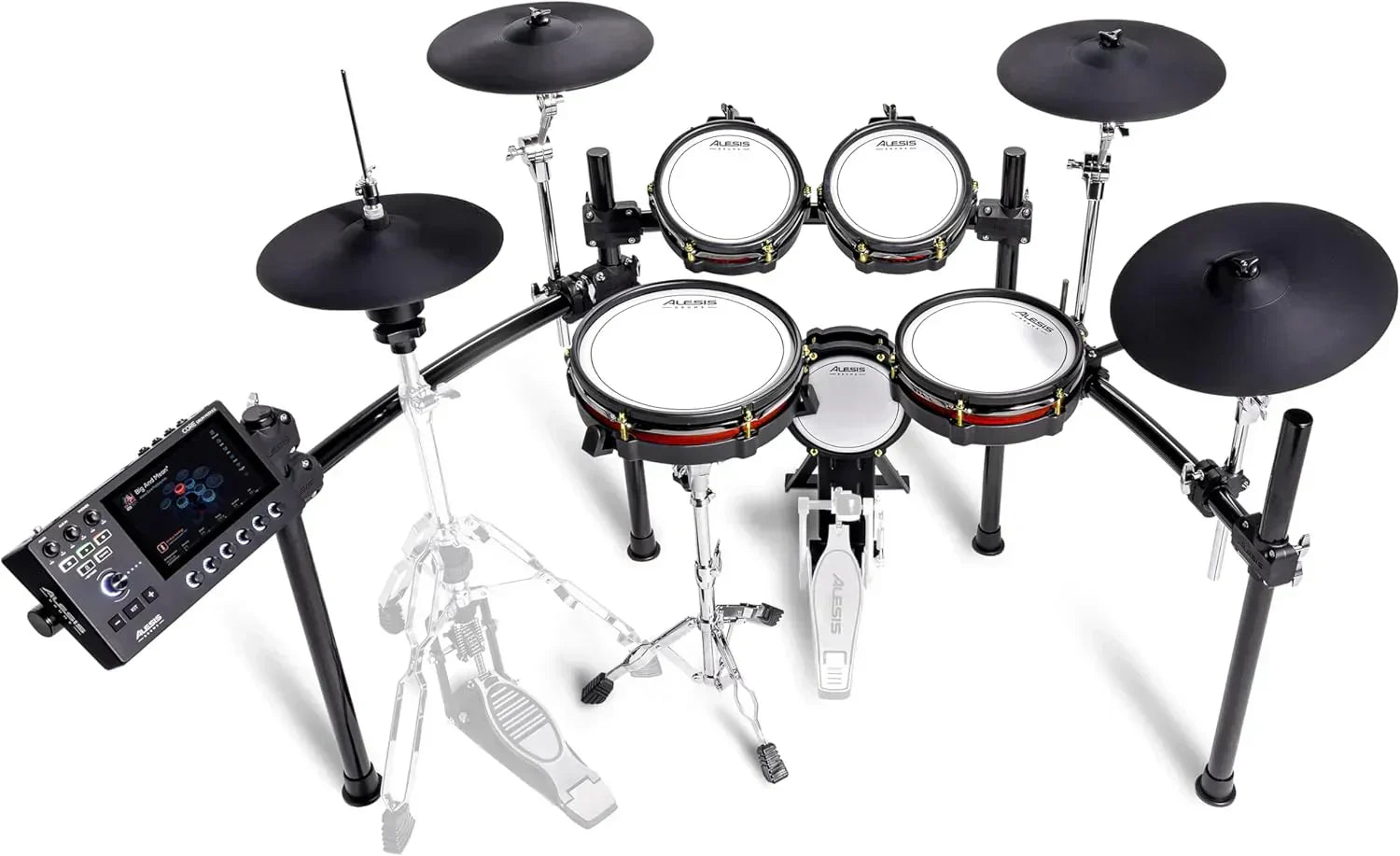 Alison Strata Prime Electronic Drum Set with Touch Screen Dual Area Grid Head wourant