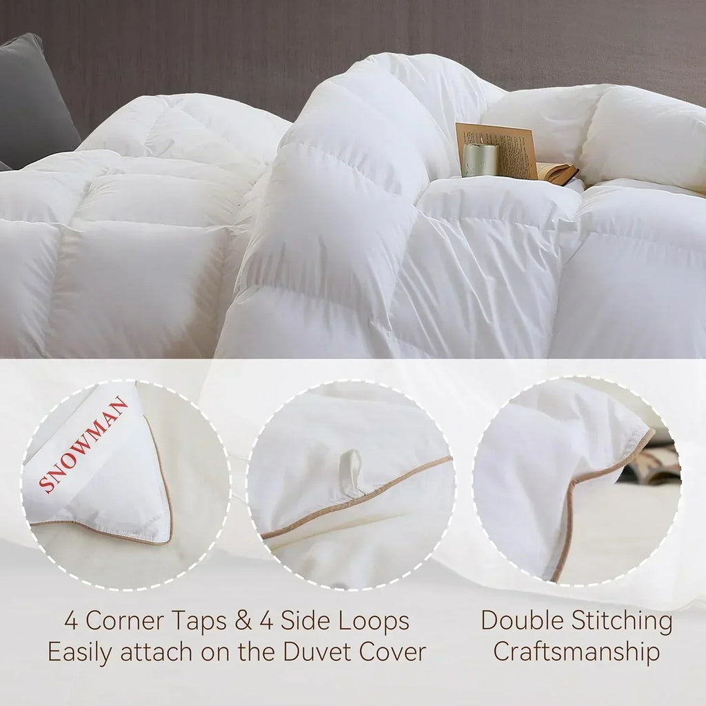 Premium Down Comforter 3D Baffle Box Design wourant