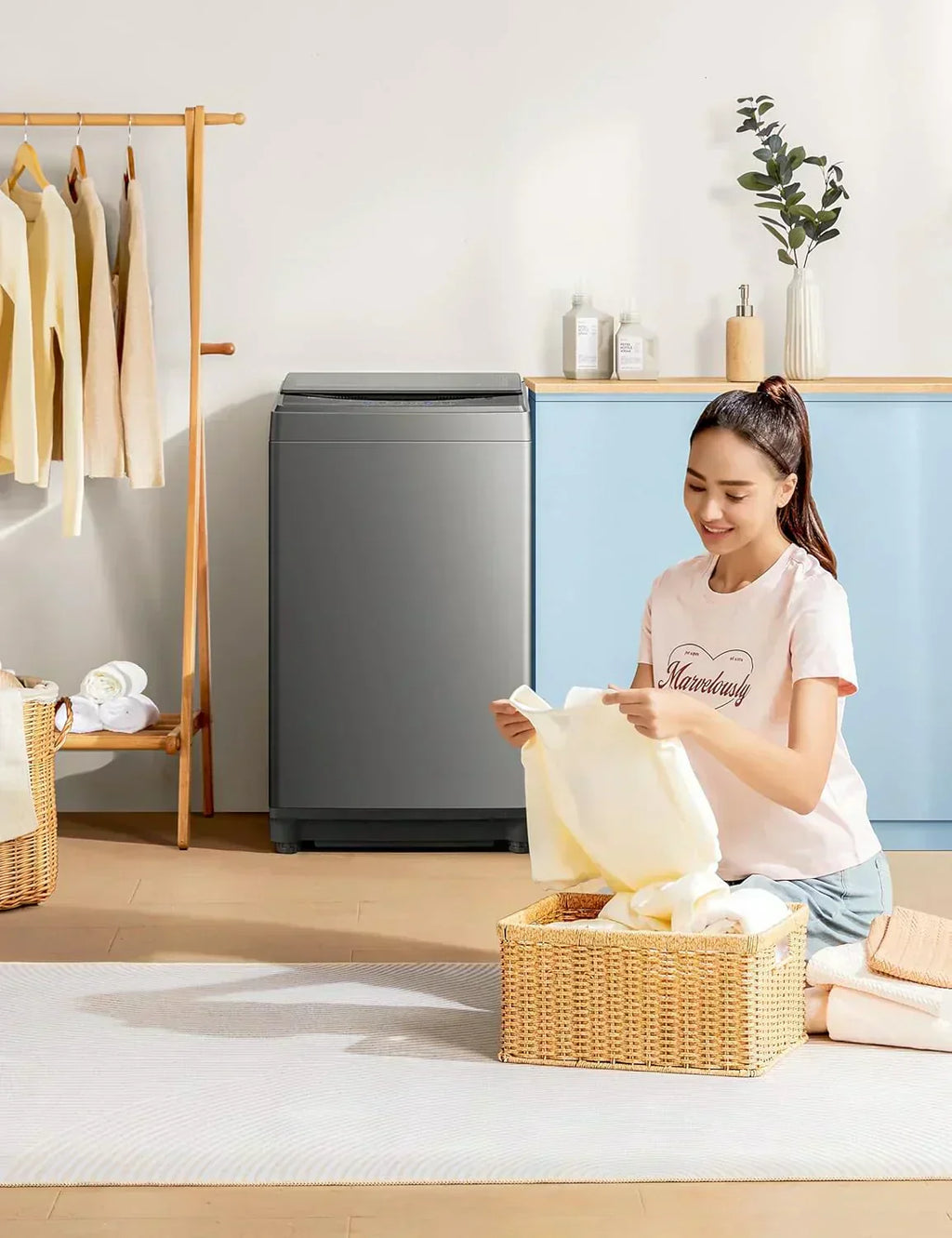 Comfee Portable Washing Machine 0.9 Cubic Foot with LED Display and Built-in Drum wourant