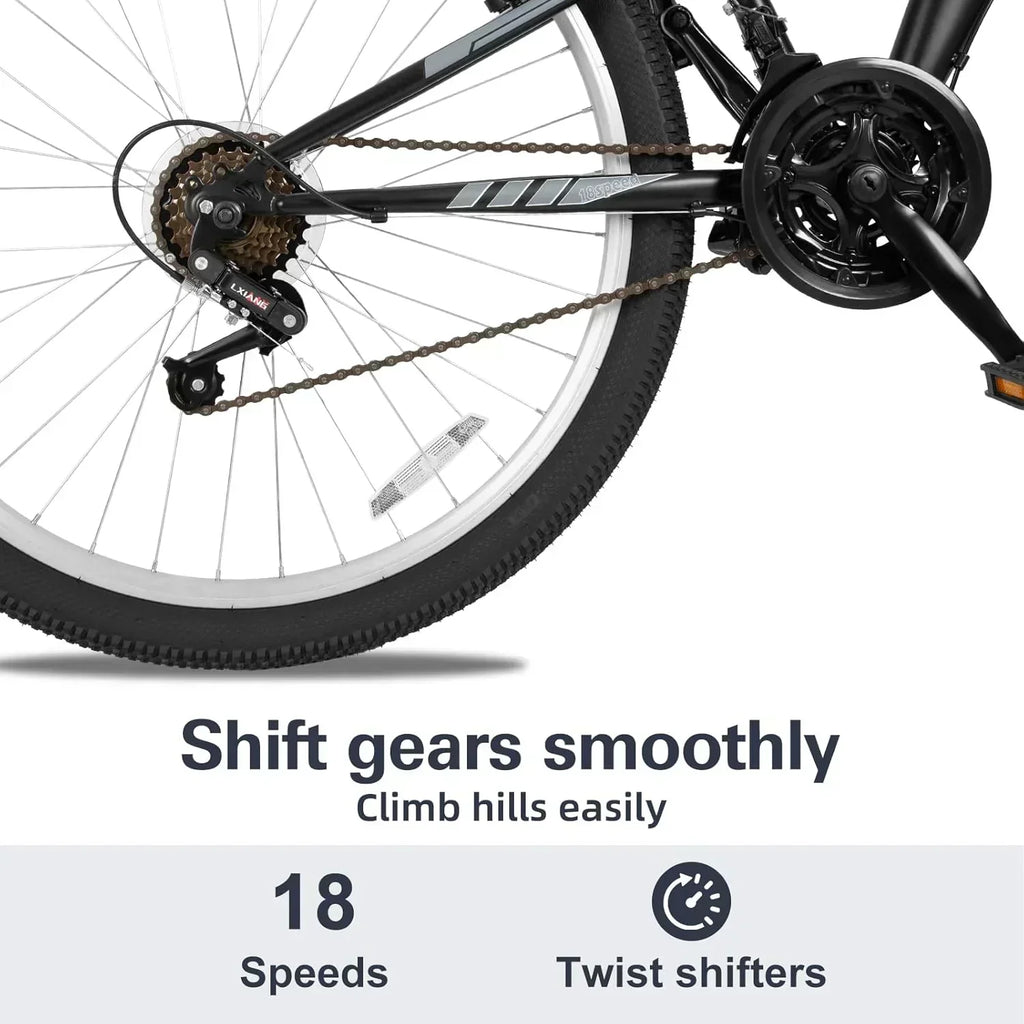 WEIZE Mountain Bike 26 27.5 inch Outdoor Hybrid Bikes 18-Speed High-Carbon Steel Full Suspension wourant