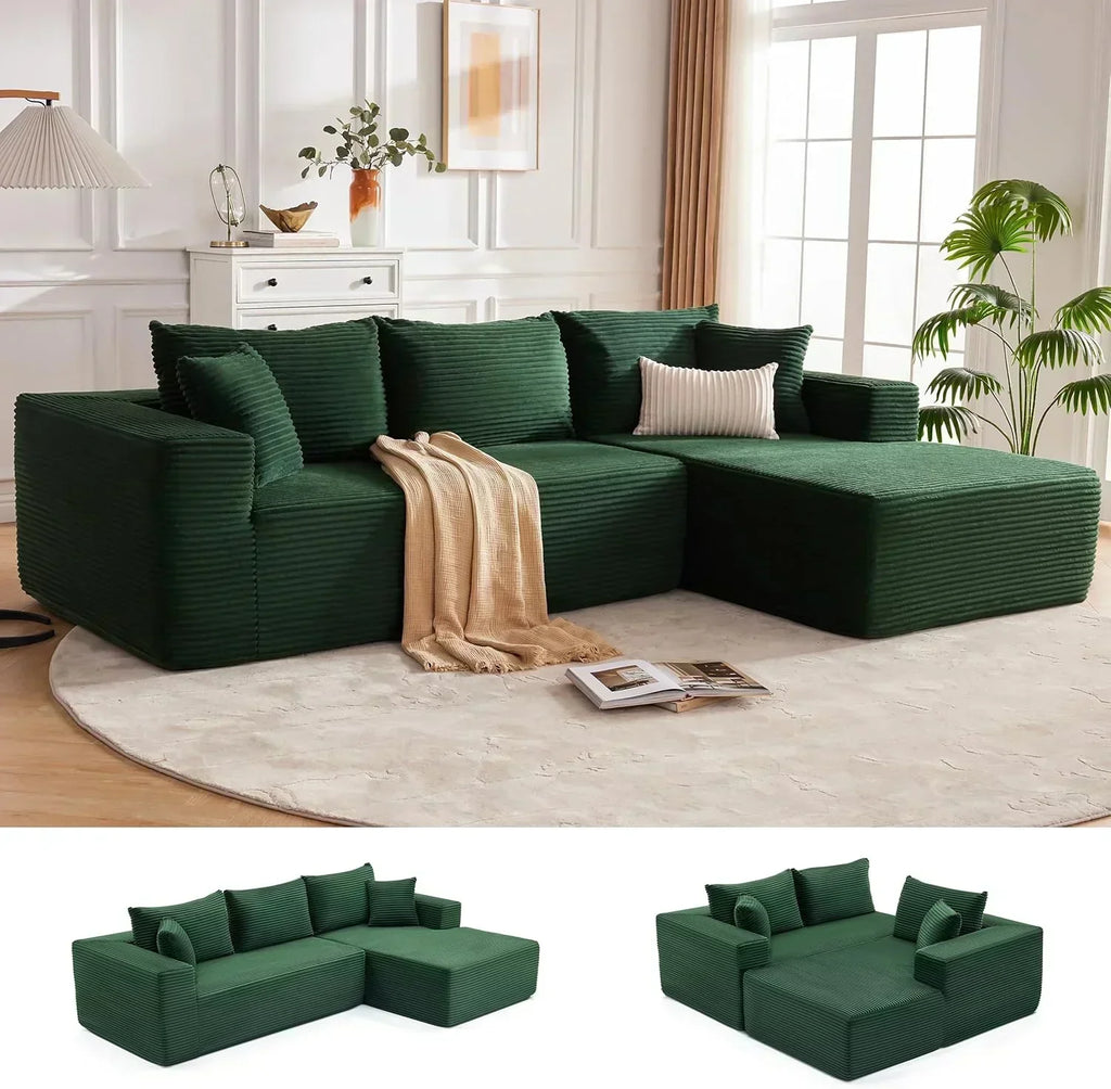 110-inch cloud sofa boneless sofa in the living room modular sofa with deep seats wourant
