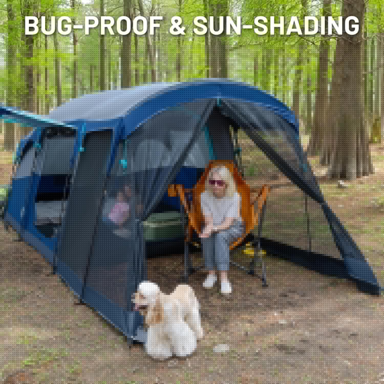 TIMBER RIDGE 8 Person Family Camping Tent Double Layer Waterproof Weather Resistant Tunnel Tent wourant
