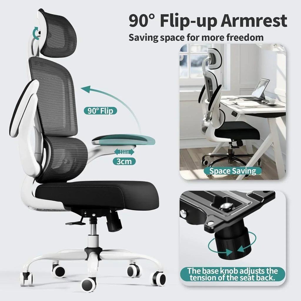 TRALT Office Chair Ergonomic Desk Chair 330 lbs Home Gaming Chair with Wheels wourant