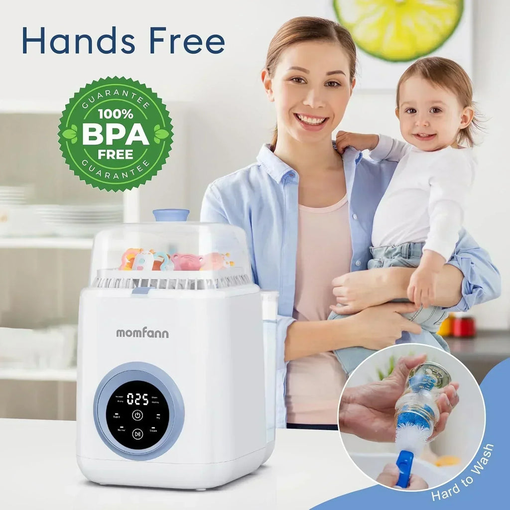 Baby Bottle Washer-19 Min Rapid Wash Sterilizer and Dryer All-in-One Cleaner Bottles Pump Parts wourant