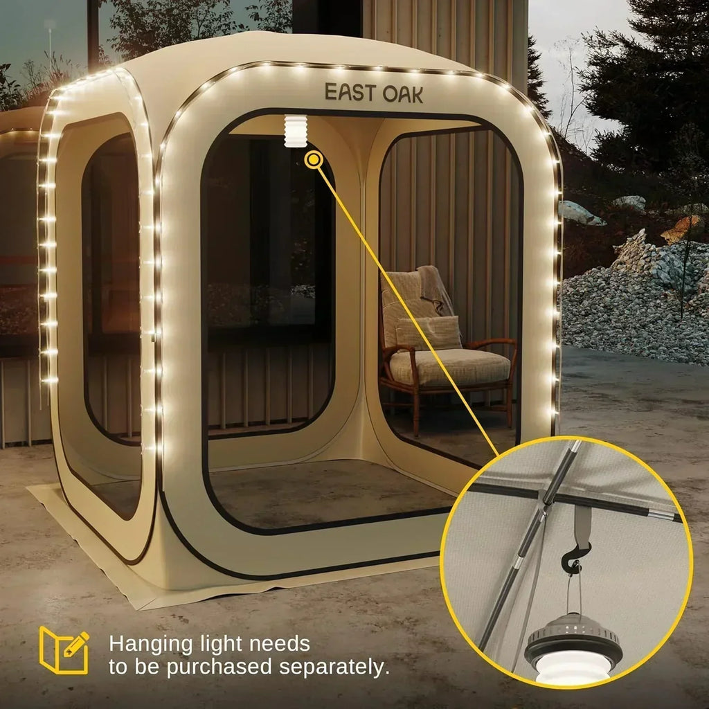 EAST OAK Screen House Tent Pop-Up Portable Screen Room Canopy Instant Screen Tent 10 x 10 FT wourant