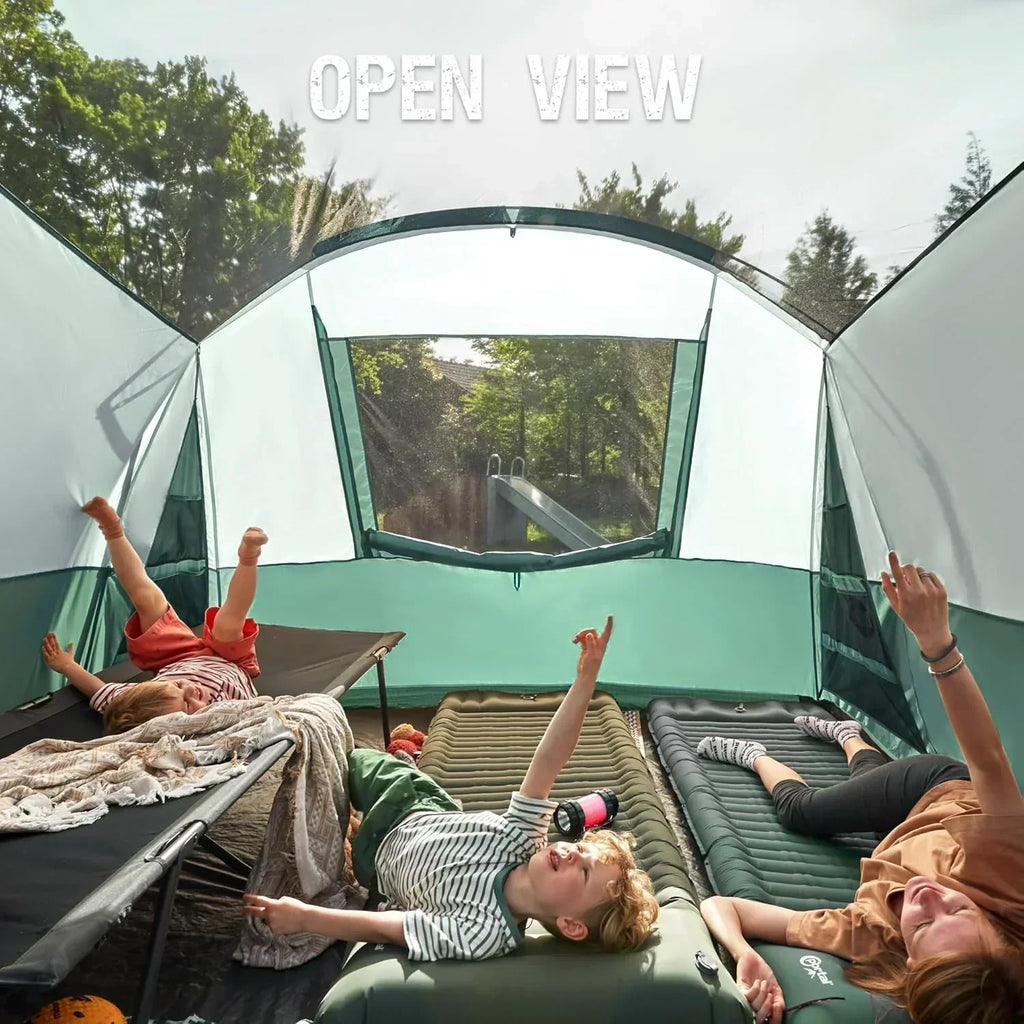 PORTAL 6/8/10 Person Family Camping Tent with Screen Room Water Resistant Big Tunnel Tent wourant