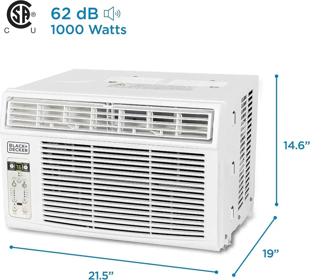 BLACK+DECKER Window Air Conditioner 5000 BTU Cools Up to 150 Square Feet AC Mechanical Controls wourant