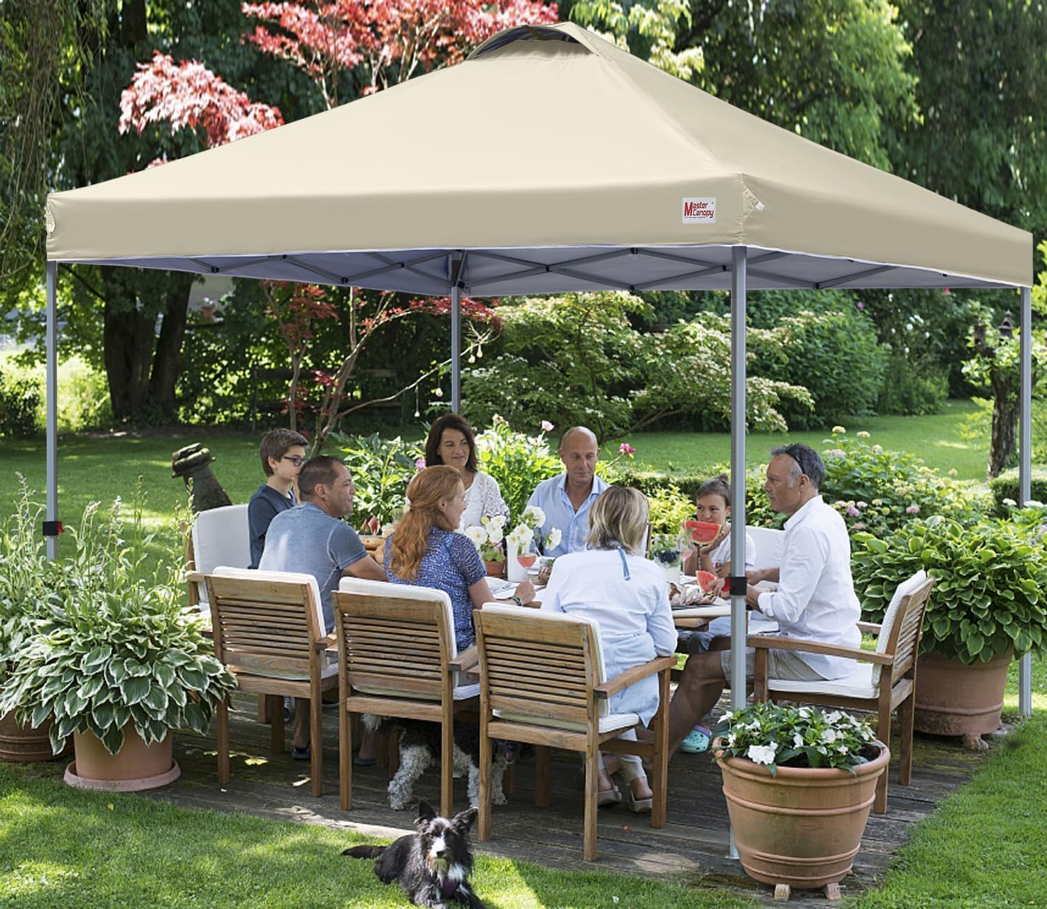 Durable Pop-up Canopy Tent with Roller Bag (10x10 Black) wourant