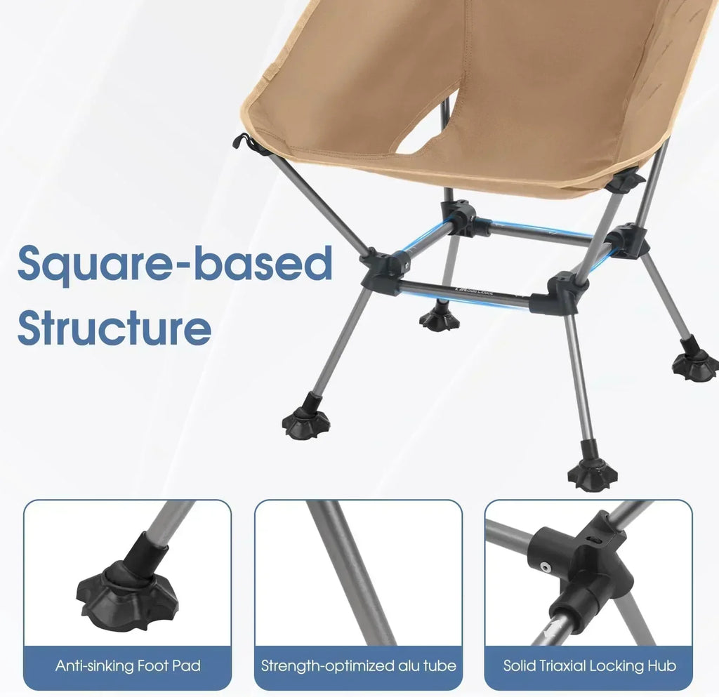 Portable Camping Chair Plus Folding Chair for Backpacking and Hiking wourant