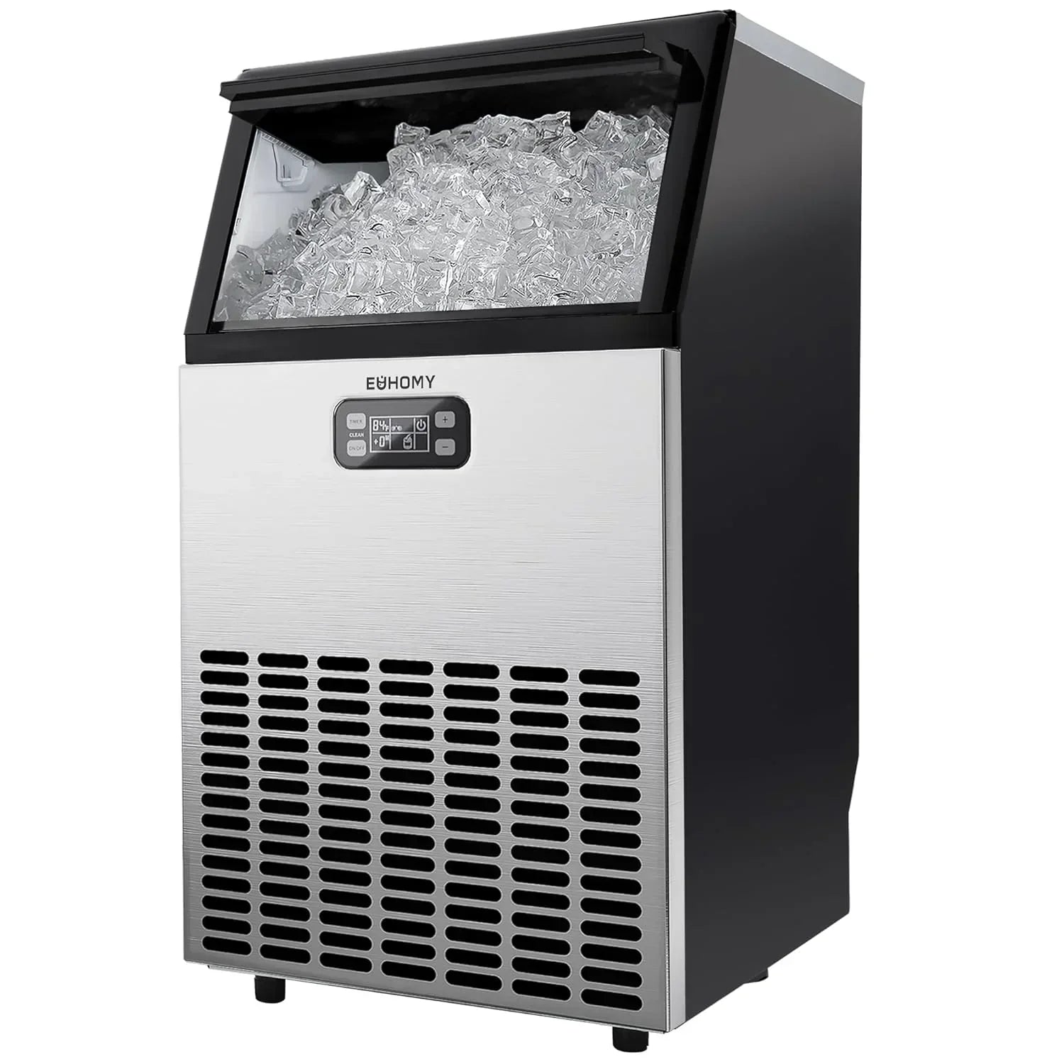 EUHOMY Commercial Ice Maker Machine 100lbs/24H Stainless Steel Under Counter ice Machine wourant
