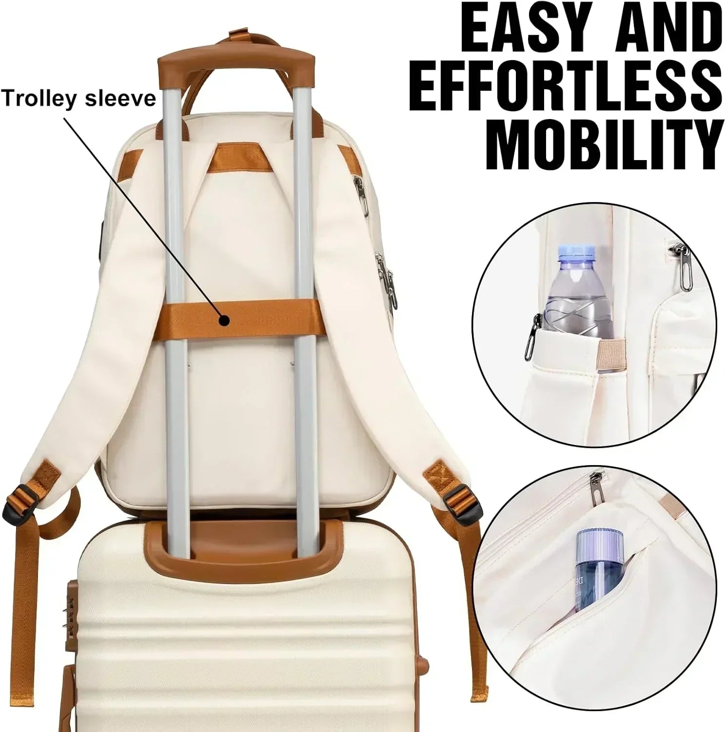LONG VACATION 6 Piece Luggage Set Carry on Suitcase with ABS+PC hardshell Spinner Wheels wourant