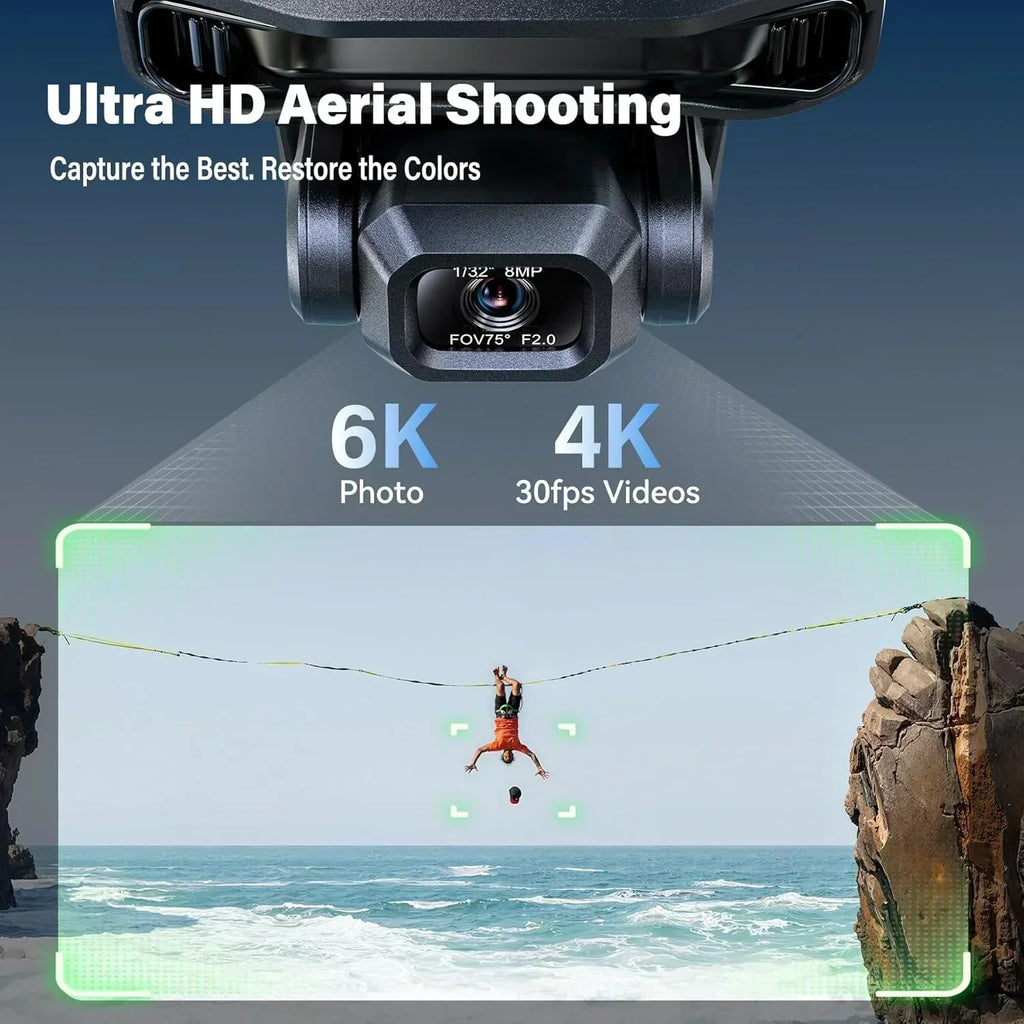 Adult-specific camera drone with 4K UHD aerial photography 3-axis gimbal 10000-foot control wourant