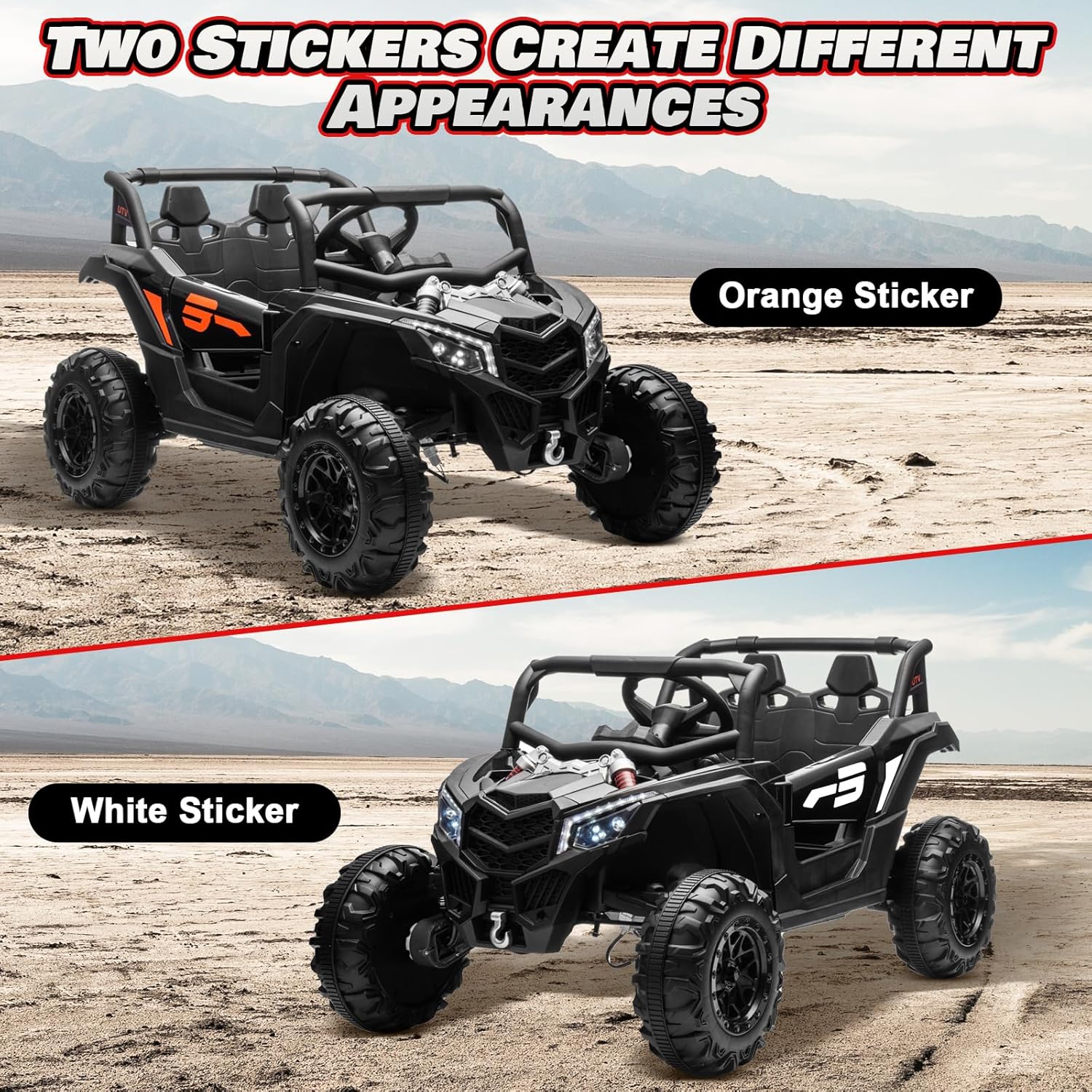 JOYRACER Kids Remote Control Car with 4 x 150W Motors Shock Absorbers Bluetooth MP3 Player wourant