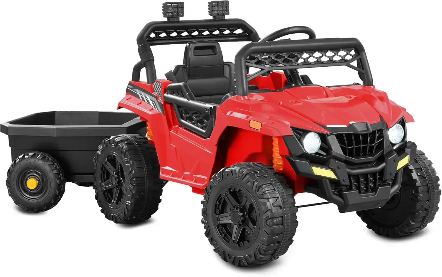 Children's black UTV electric children's car wourant