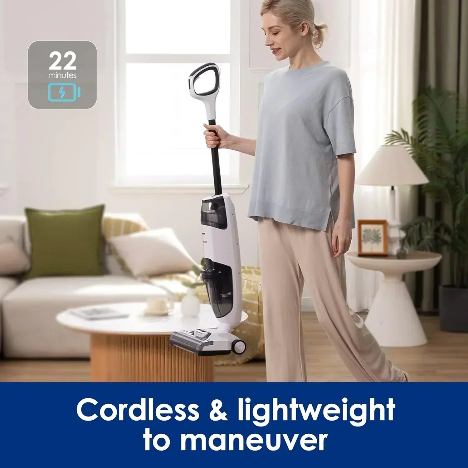 Wet Dry Vacuum Cordless Floor Cleaner and Mop One-Step Cleaning for Hard Floors wourant