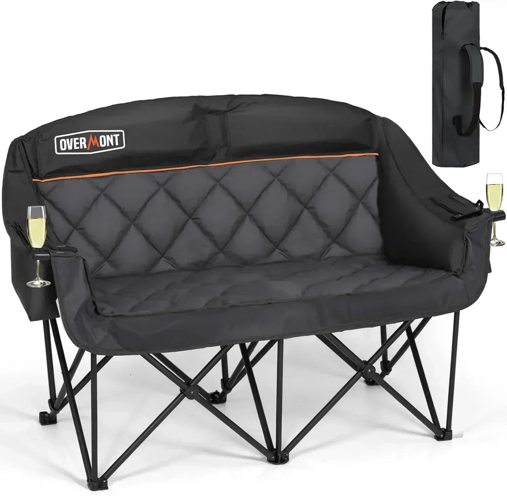 Extra Large Double Camping Chair 2 Person Comfortable Sofa Chair Adult Loveseat Lawn Chair wourant