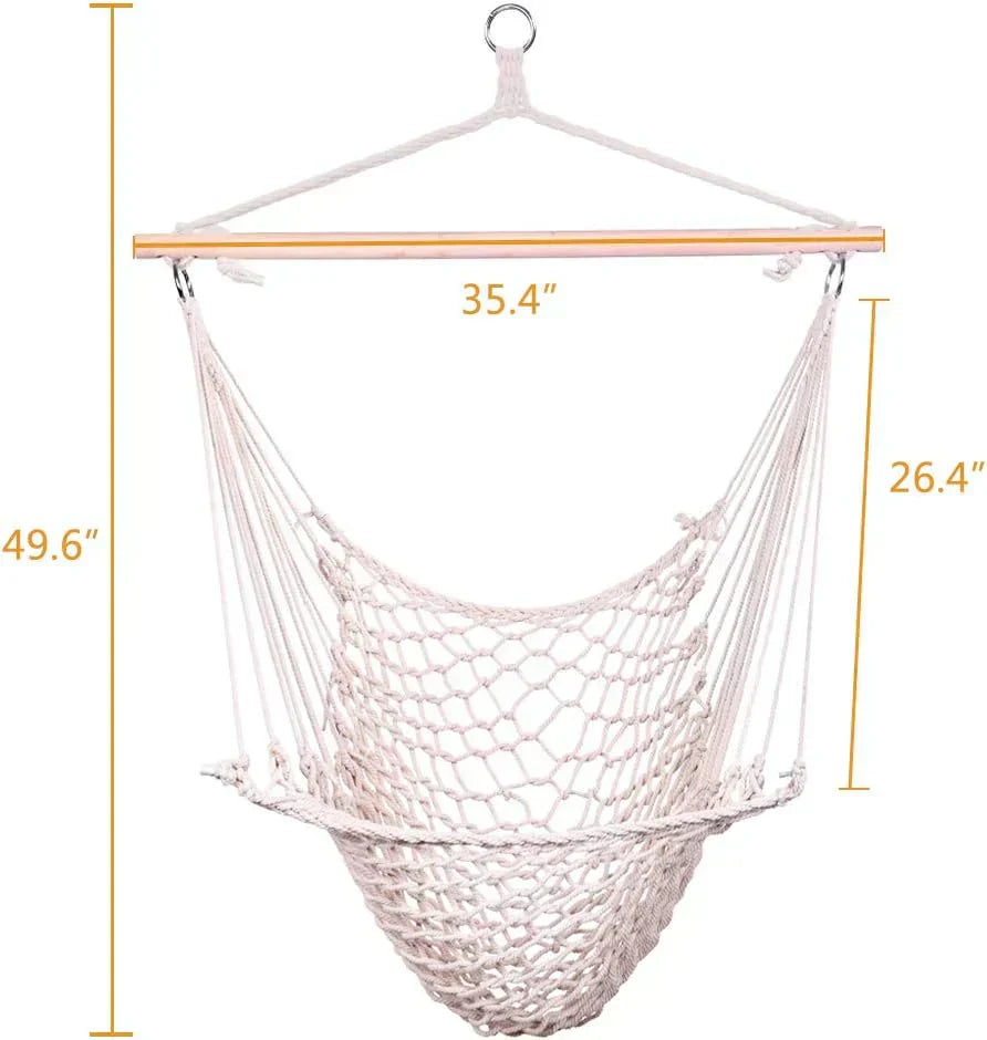 ONCLOUD Hammock Chair Hanging Rope Swing Load Capacity Macrame Hammock Swing Seat wourant