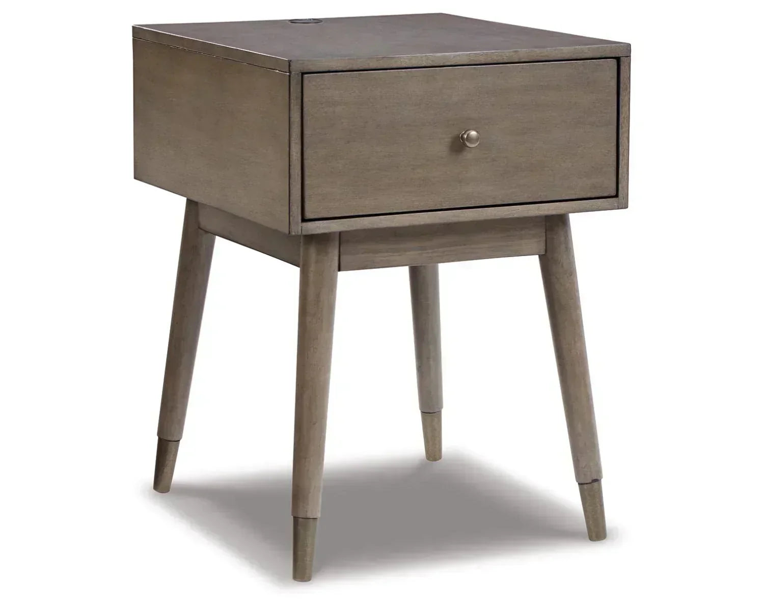 Paulrich Mid Century Accent Table with USB Ports wourant