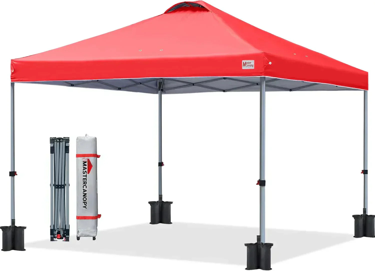 Durable Pop-up Canopy Tent with Roller Bag (10x10 Black) wourant