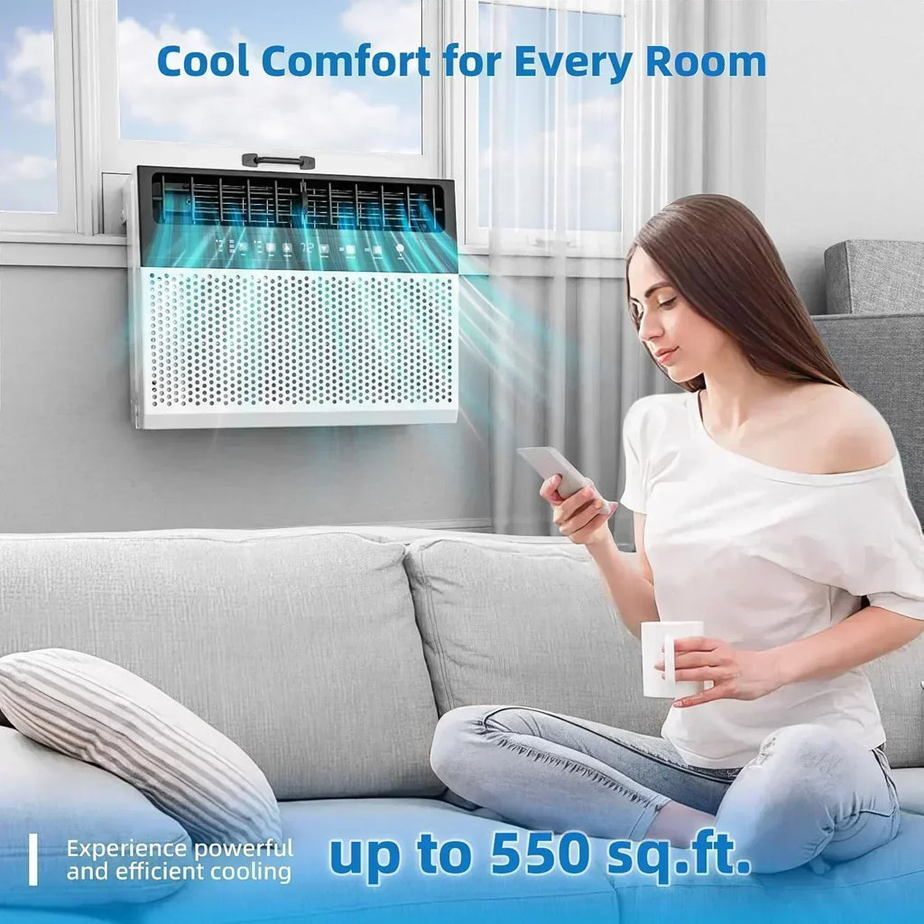 Antarctic Star 12,000 BTU U-Shaped Window Air Conditioner Unit Cools up to 550 Sq.Ft. with 6 Modes wourant