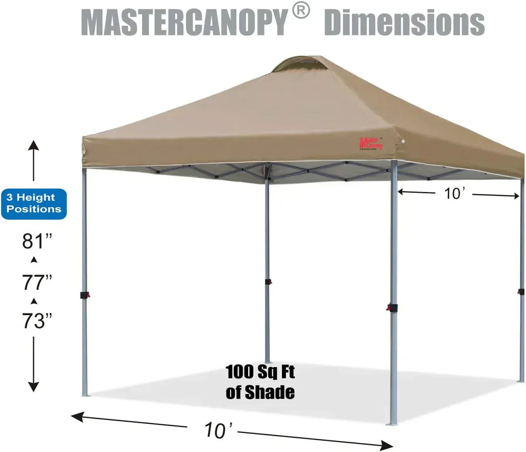 Durable Pop-up Canopy Tent with Roller Bag (10x10 Black) wourant