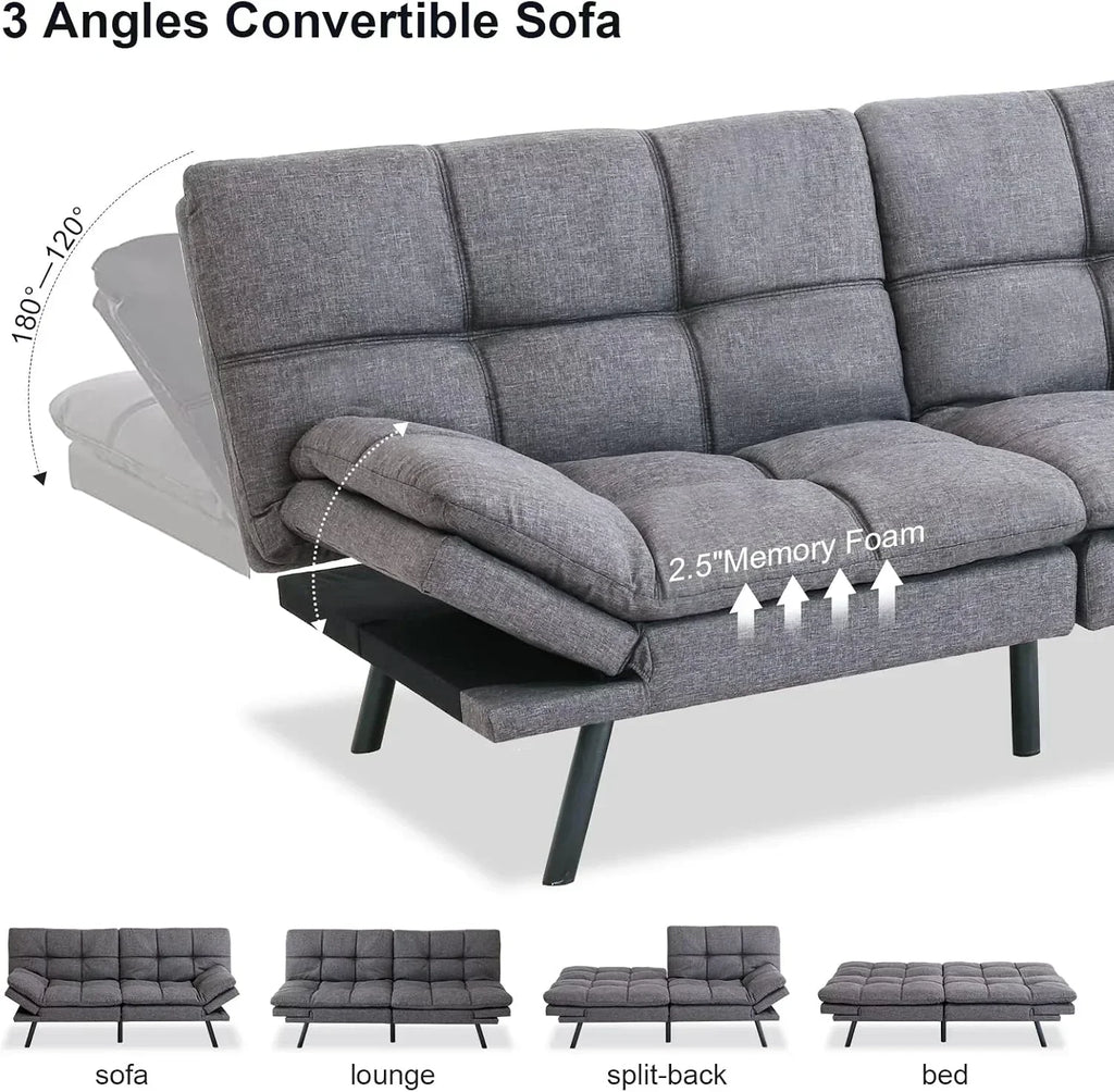 Futon Sofa Bed Memory Foam Sofa Bed Couch wourant