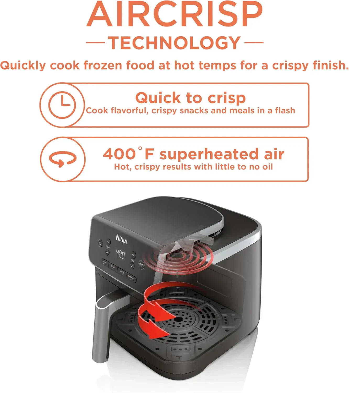 Ninja Air Fryer Pro XL 6-in-1 with 6.5 QT Capacity Max Crisp Air Fry Air Roast Bake wourant