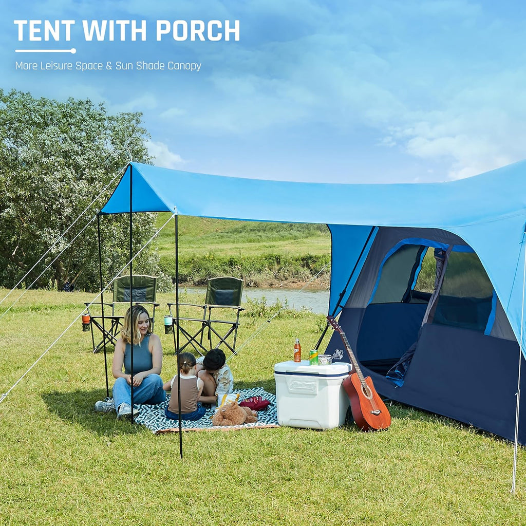 Quick-opening tent family camping tent pop-up camping tent large waterproof tent wourant