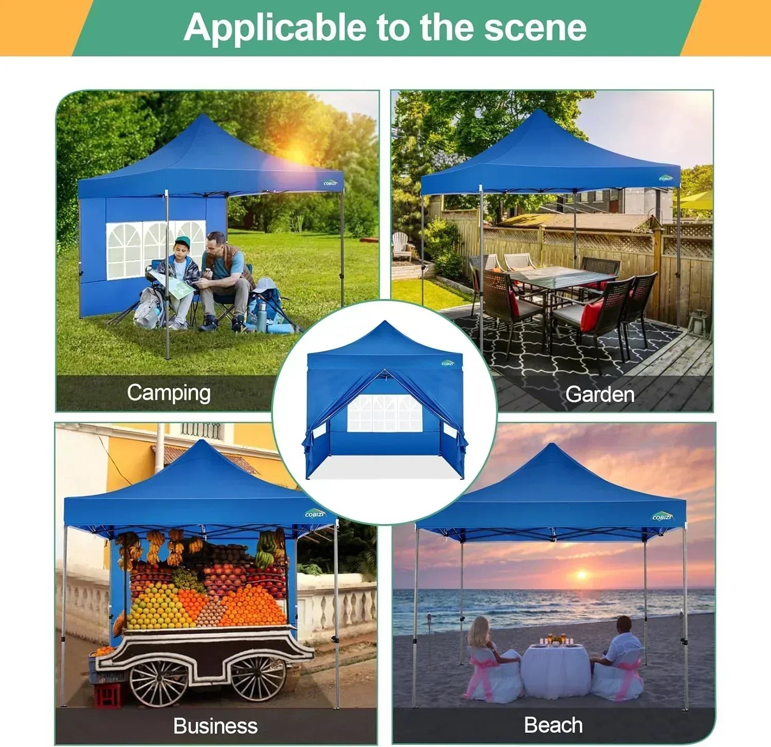 COBIZI 10x20 Heavy Duty Pop up Canopy Tent 6 sidewalls Commercial Canopy Wedding Party Tents wourant