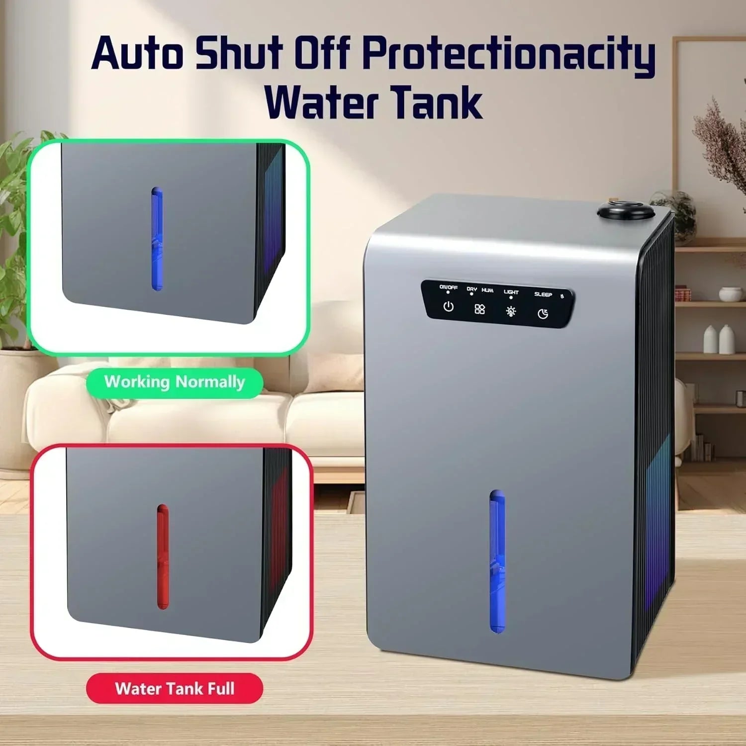 Dehumidifier 2 in 1 Humidifier Dehumidifier Combo 102 OZ Water Tank Dehumidifiers for Home Bedroom wourant