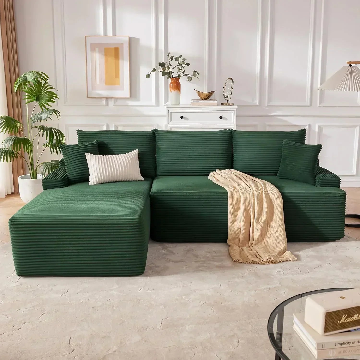 110-inch cloud sofa boneless sofa in the living room modular sofa with deep seats wourant